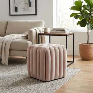 TRENTONSIDE TAN OTTOMAN 18 (IN) 2