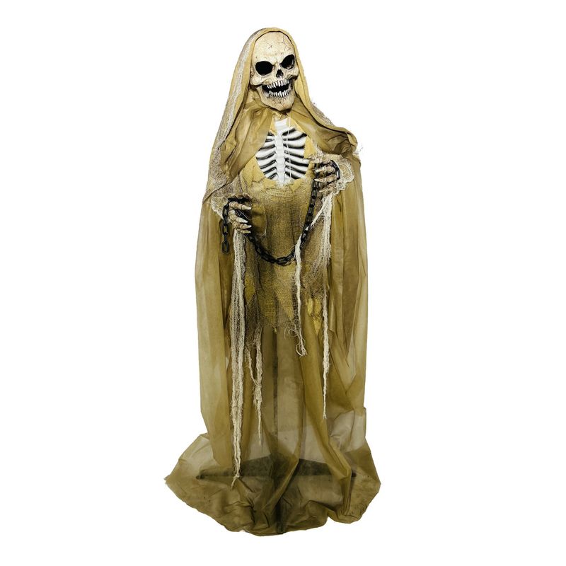 65" Animated Standing Skeleton with Chain