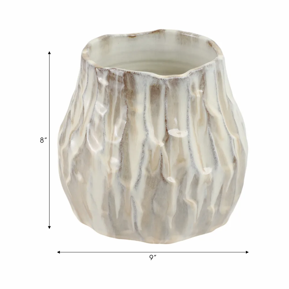 CROSBYLEY CREAM VASE 8 (IN)