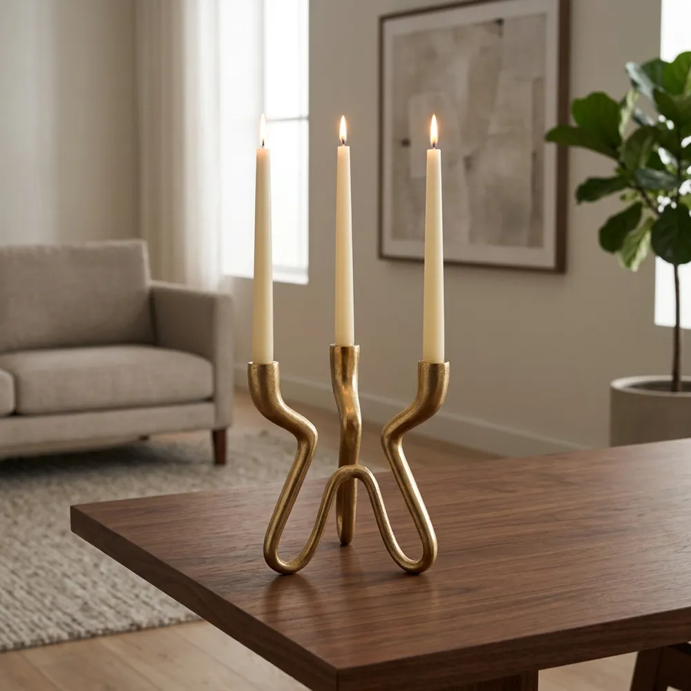 TODDBURN GOLD CANDLE HOLDER 10 (IN)