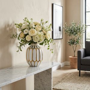 CALVINHAM WHITE VASE 8 (IN) 2