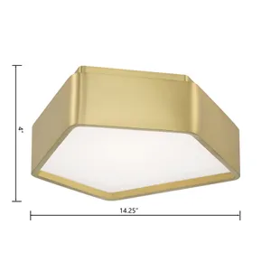 Fenway 12.25'' Wide Integrated LED Flush Mount - Satin Brass 2