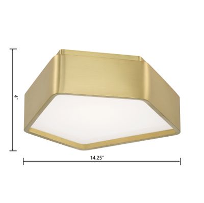 Fenway 12.25″ Wide Integrated LED Flush Mount - Satin Brass