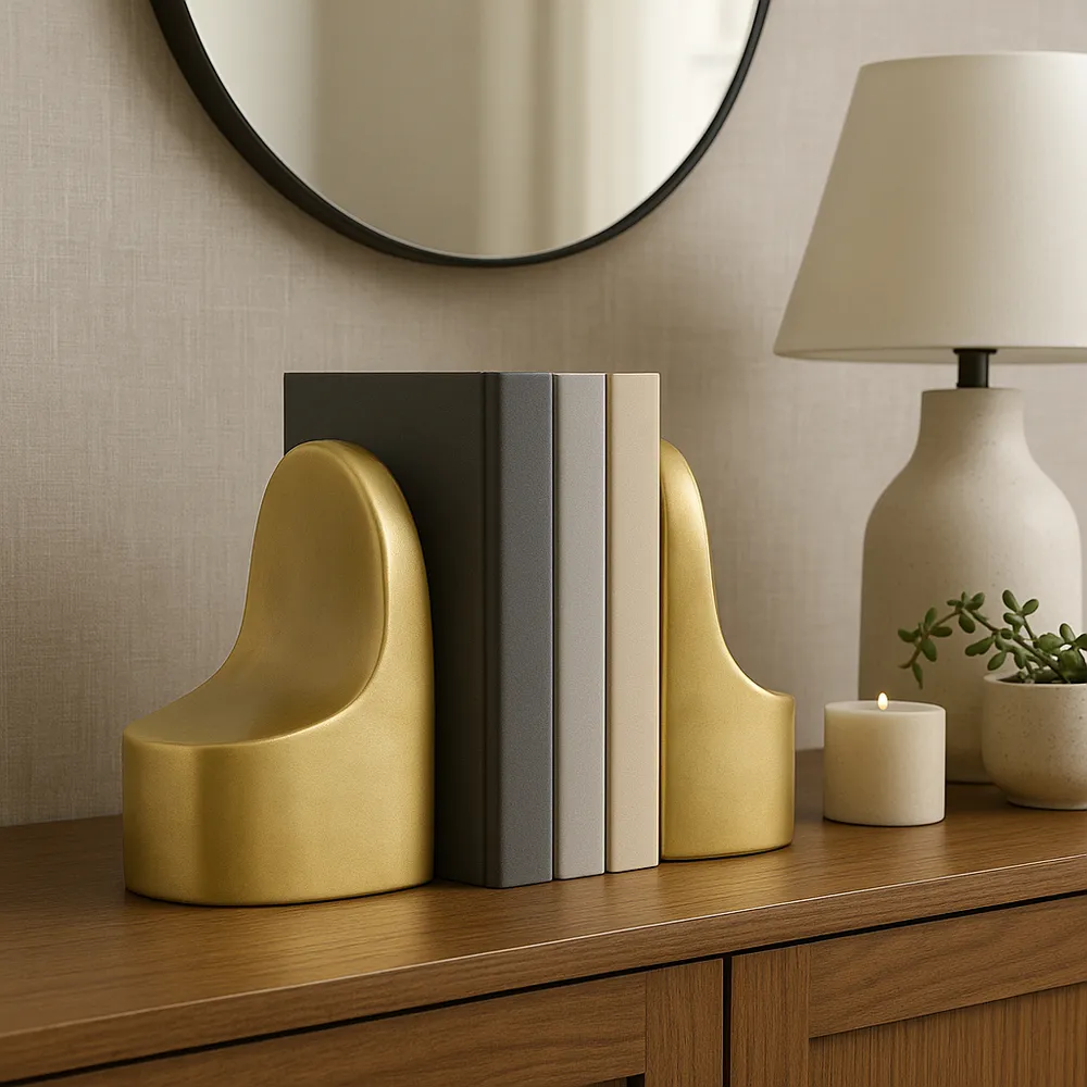 ORRBAY SET OF 2 GOLD BOOKENDS 7 (IN)