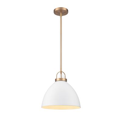 Somerville 12″ Wide 1-Light Pendant - Matte White
