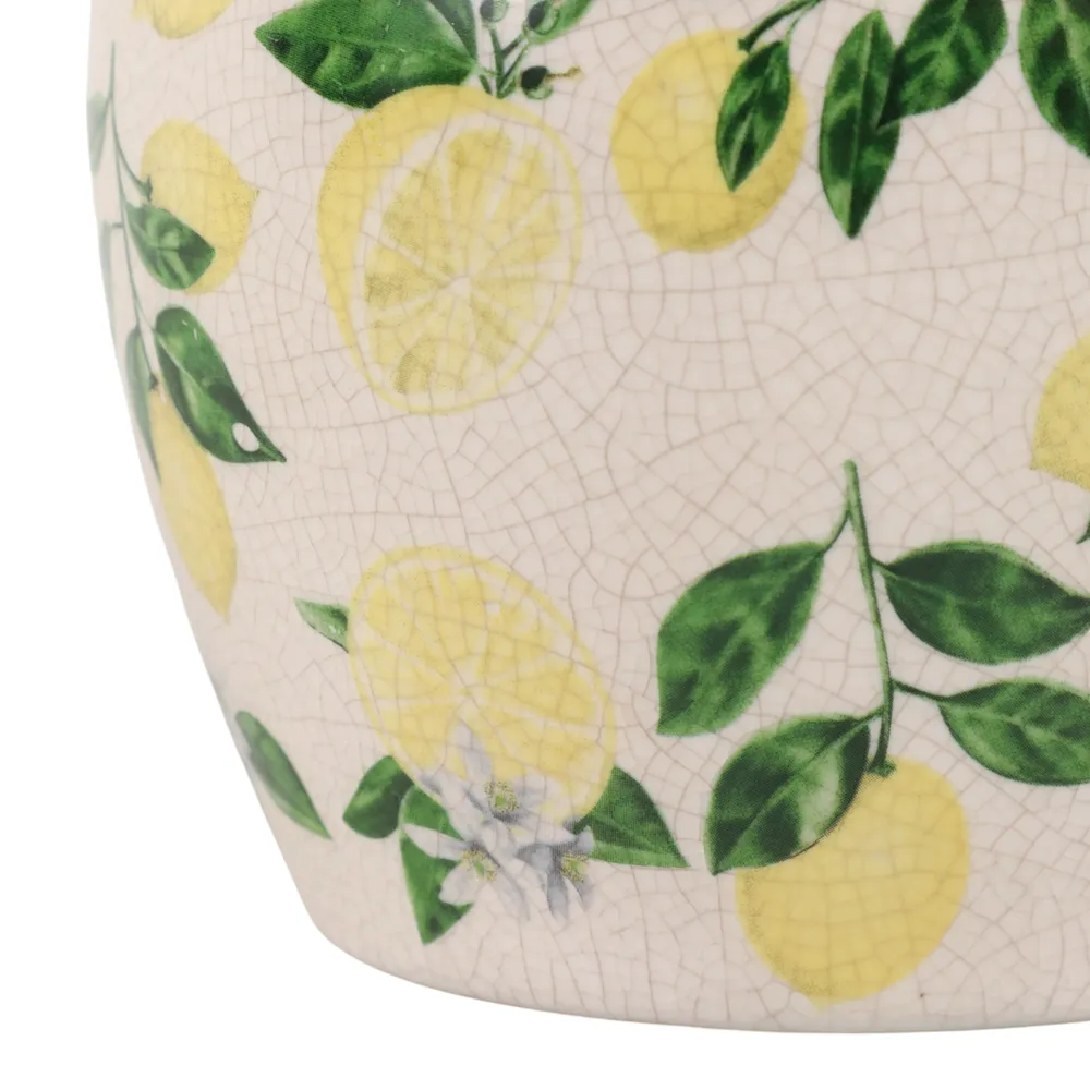 ROSEOAK YELLOW VASE 7 (IN)