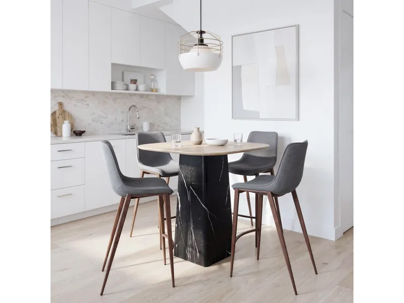 Magnus Barstool Slate Gray & Walnut 10