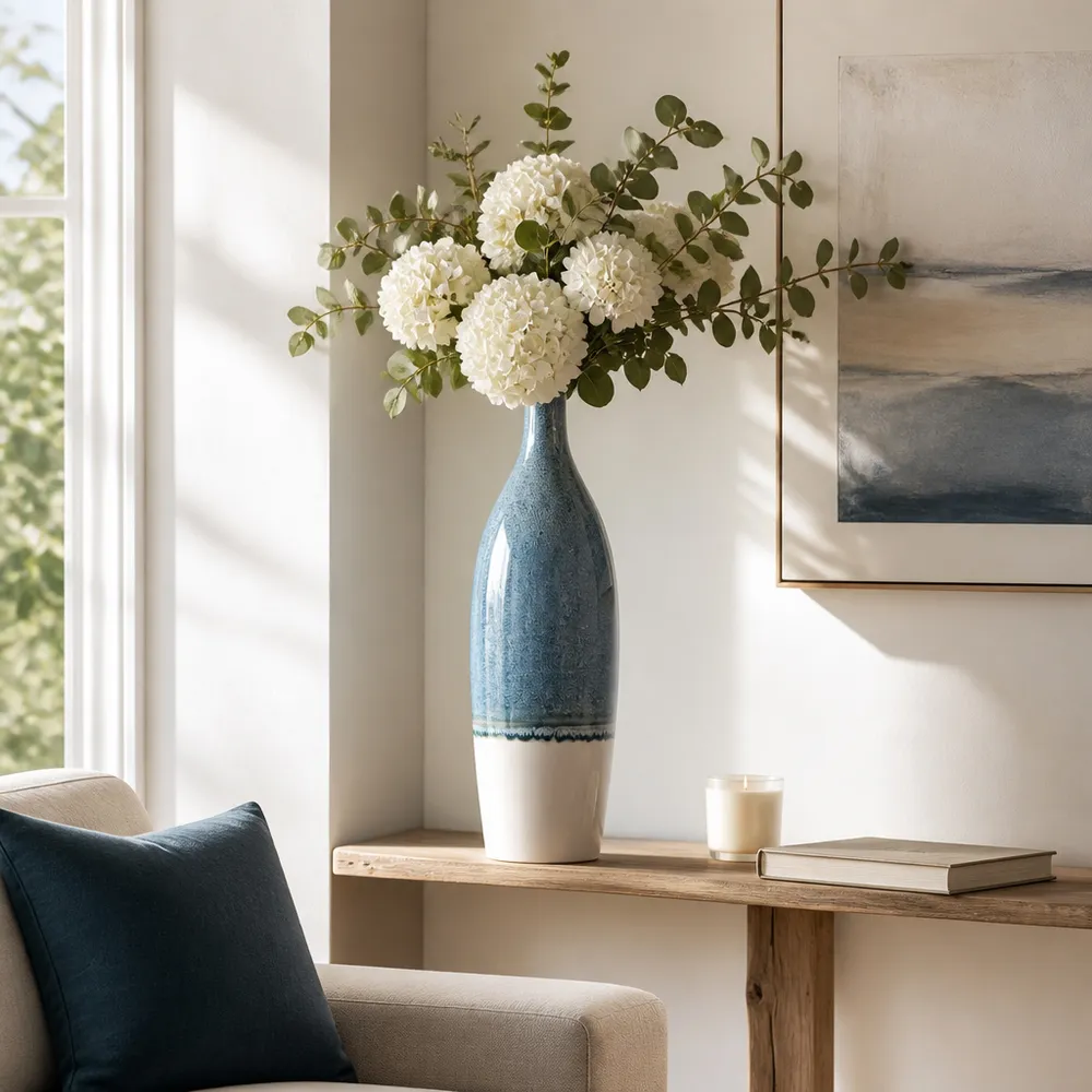HAMPTONDALE BLUE VASE 27 (IN)