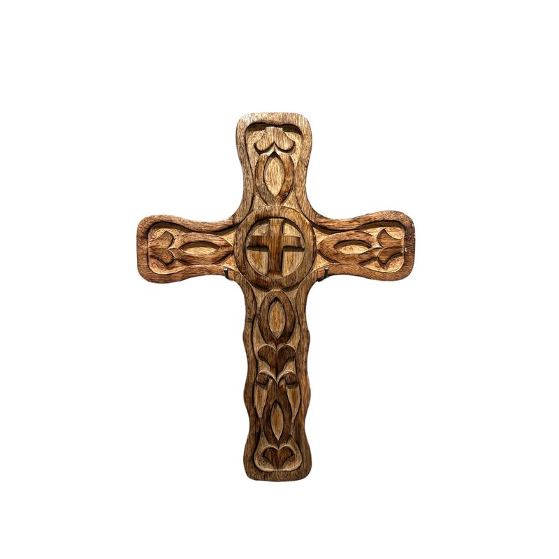 18" x 10.75" Rounded Wood Cross