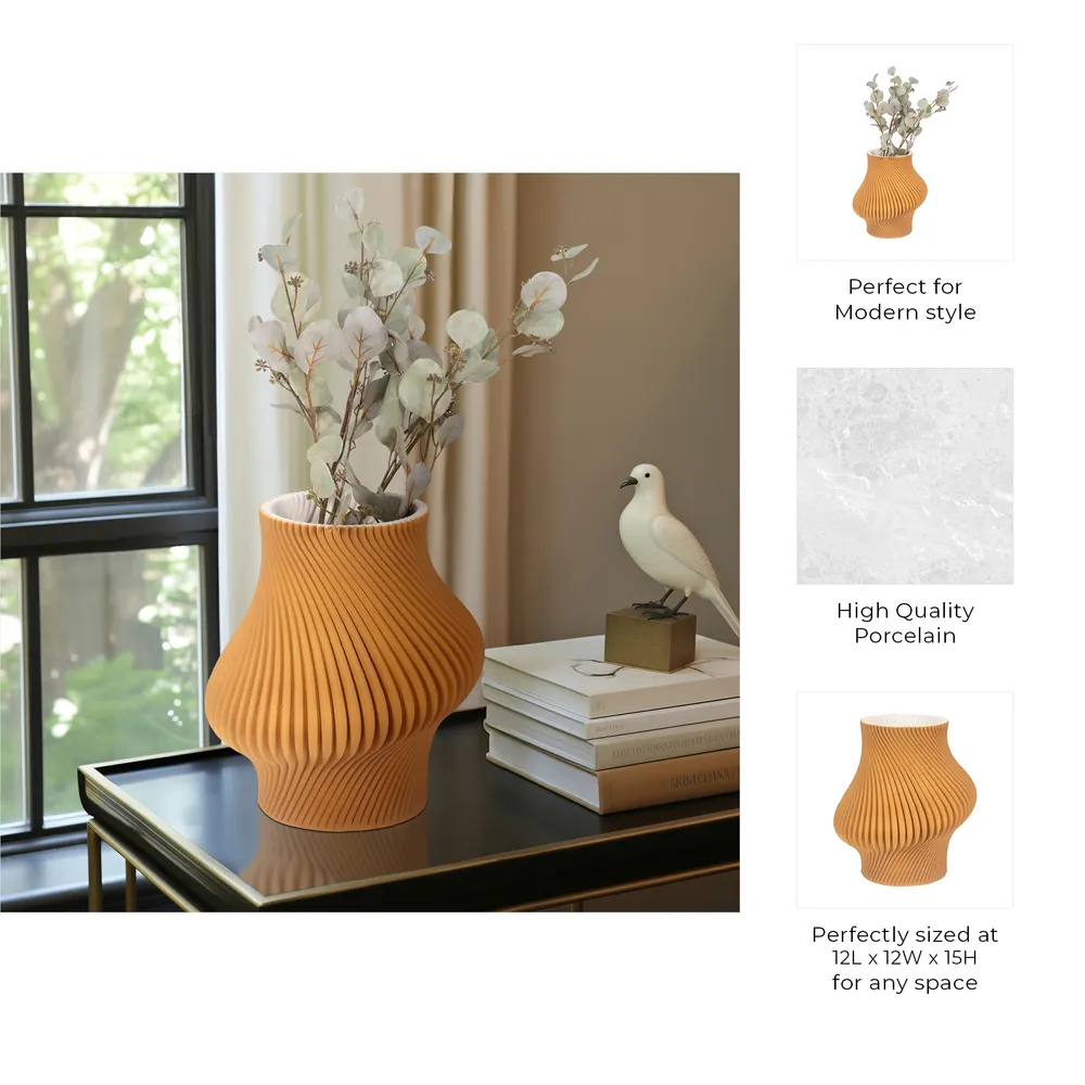 DILLONVALE BROWN VASE 15 (IN)