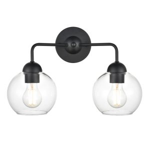 Astoria 15.75'' Wide 2-Light Vanity Light - Matte Black 1