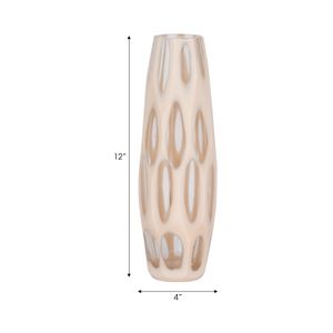 HATCHERHAVEN TAN GLASS VASE 12 (IN) 8