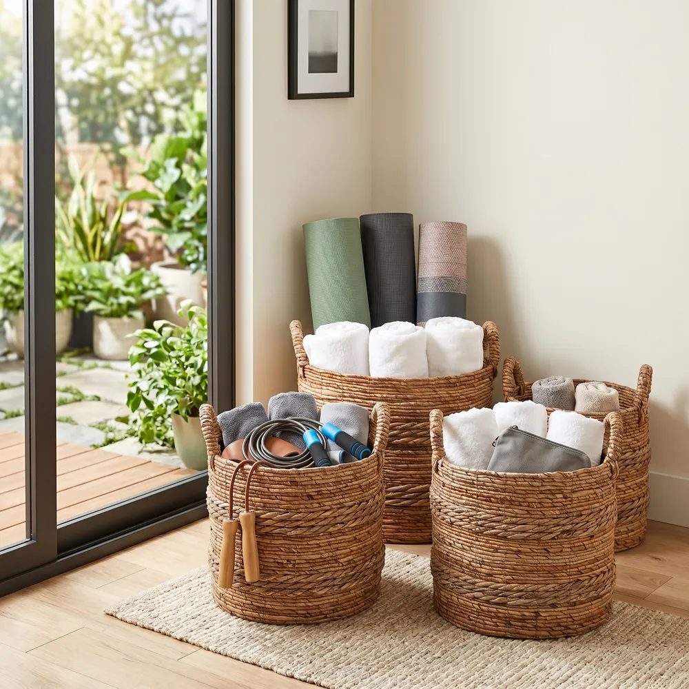 CADENWELL SET OF 4 BROWN BASKETS 19 (IN)