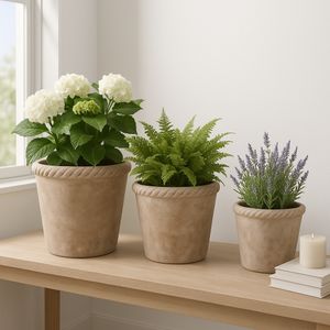 COOPERSHAW SET OF 3 WHITE PLANTER 15 (IN) 12