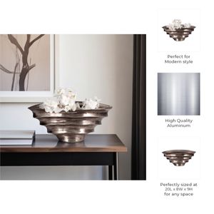 20" MORINE SILVER METAL  BOWL 10