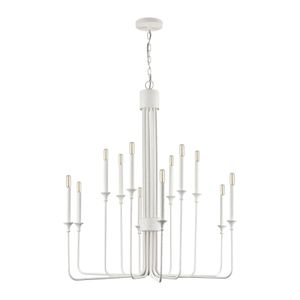 Edward 36'' Wide 12-Light Chandelier - Matte White 2