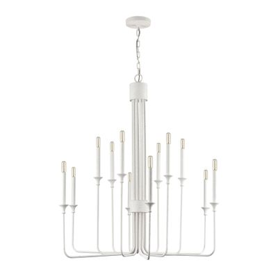 Edward 36'' Wide 12-Light Chandelier - Matte White
