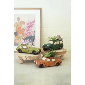 Set of 3 Ceramic Cars Planters 1
