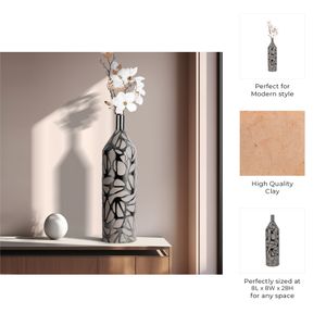 EATONPARK BLACK VASE 28 (IN) 9