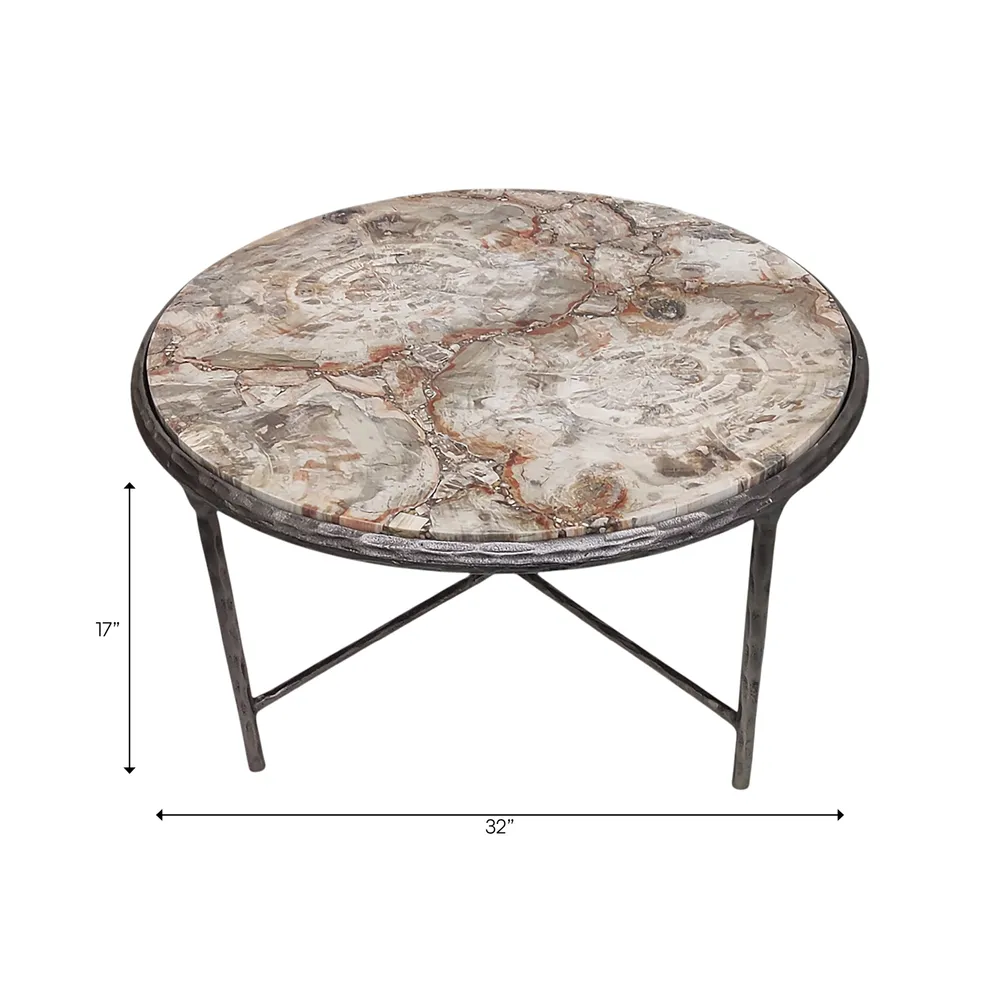 NORASTONE SILVER COFFEE TABLE 17 (IN)
