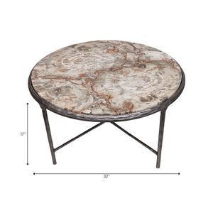 NORASTONE SILVER COFFEE TABLE 17 (IN) 10
