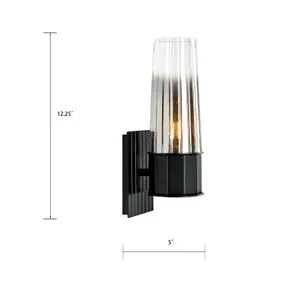 Icycle 12.25'' High 1-Light Sconce - Matte Black 2