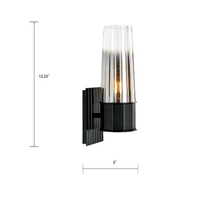 Icycle 12.25″ High 1-Light Sconce - Matte Black