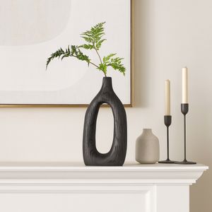 GRAYSONHAM BLACK VASE 14 (IN) 12