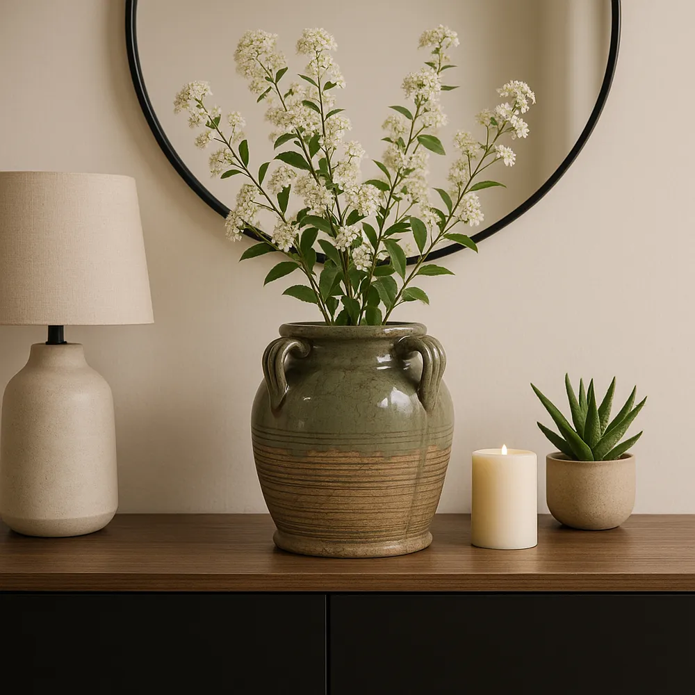 COHENWAY GREEN VASE 10 (IN)