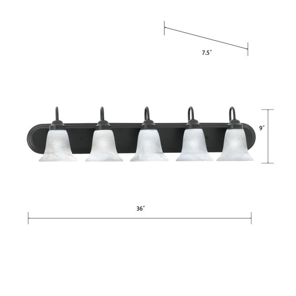 Homestead 36'' Wide 5-Light Vanity Light - Painted Bronze
