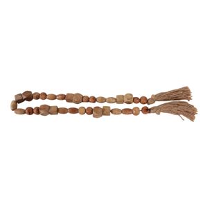 WOOD, 32X.75 BEAD GARLAND, NATURAL 5
