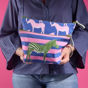 Zebra Essential Canvas Pouch Set of 2 6