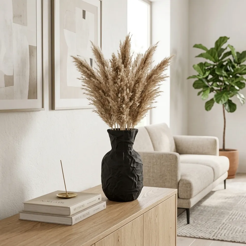 DUNLAPCLIFF BLACK VASE 14 (IN)