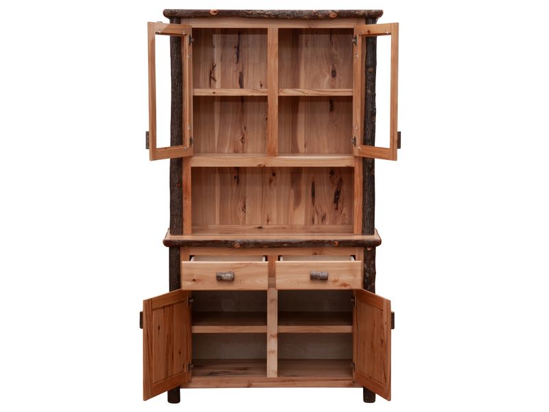 Hickory Log 48-inch Buffet & Hutch - Cinnamon 5