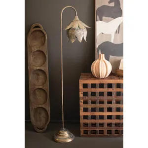 Antique Brass Tulip Floor Lamp 1