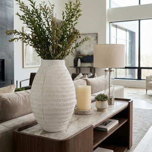 HAZENVALE WHITE VASE 17 (IN) 12