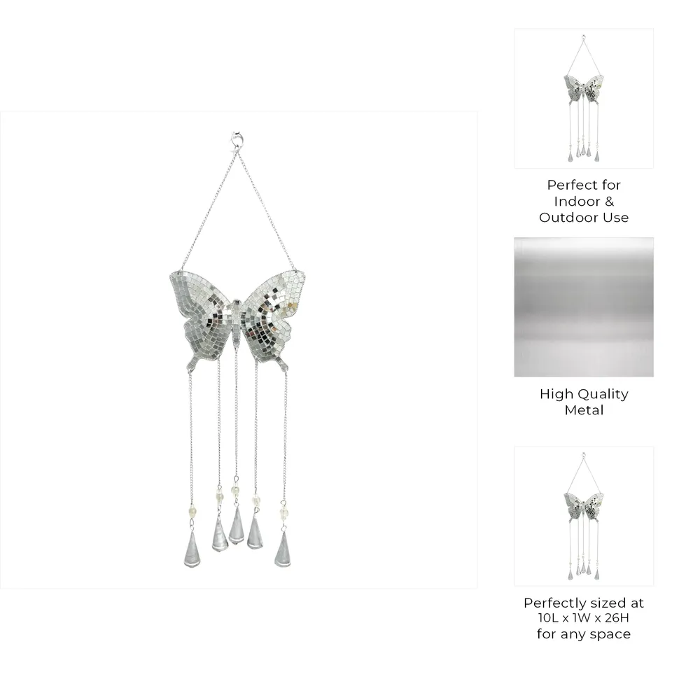 NOVASIDE SILVER WIND CHIME 27 (IN)