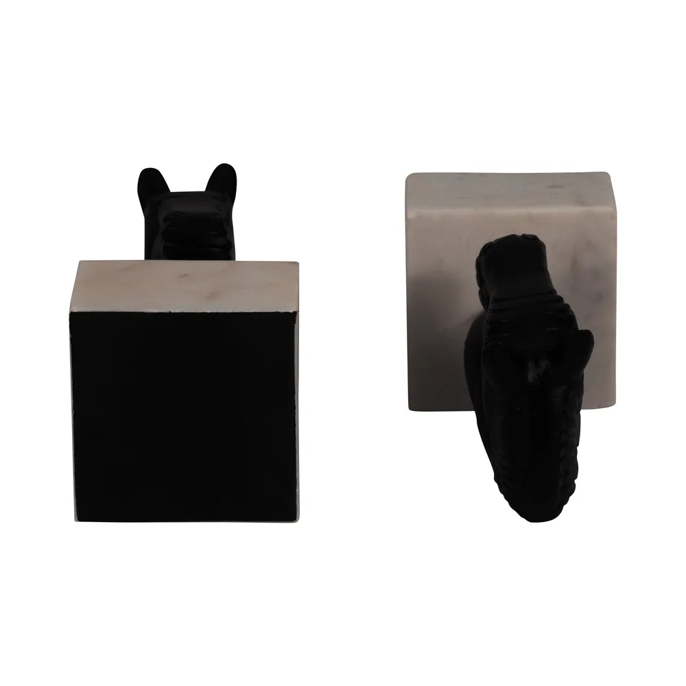 PARKERMOOR SET OF 2 BLACK BOOKENDS 8 (IN)