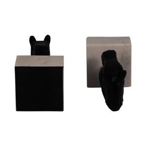 PARKERMOOR SET OF 2 BLACK BOOKENDS 8 (IN) 7