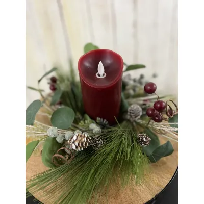 Hint Of Christmas Candle Ring 4.5in