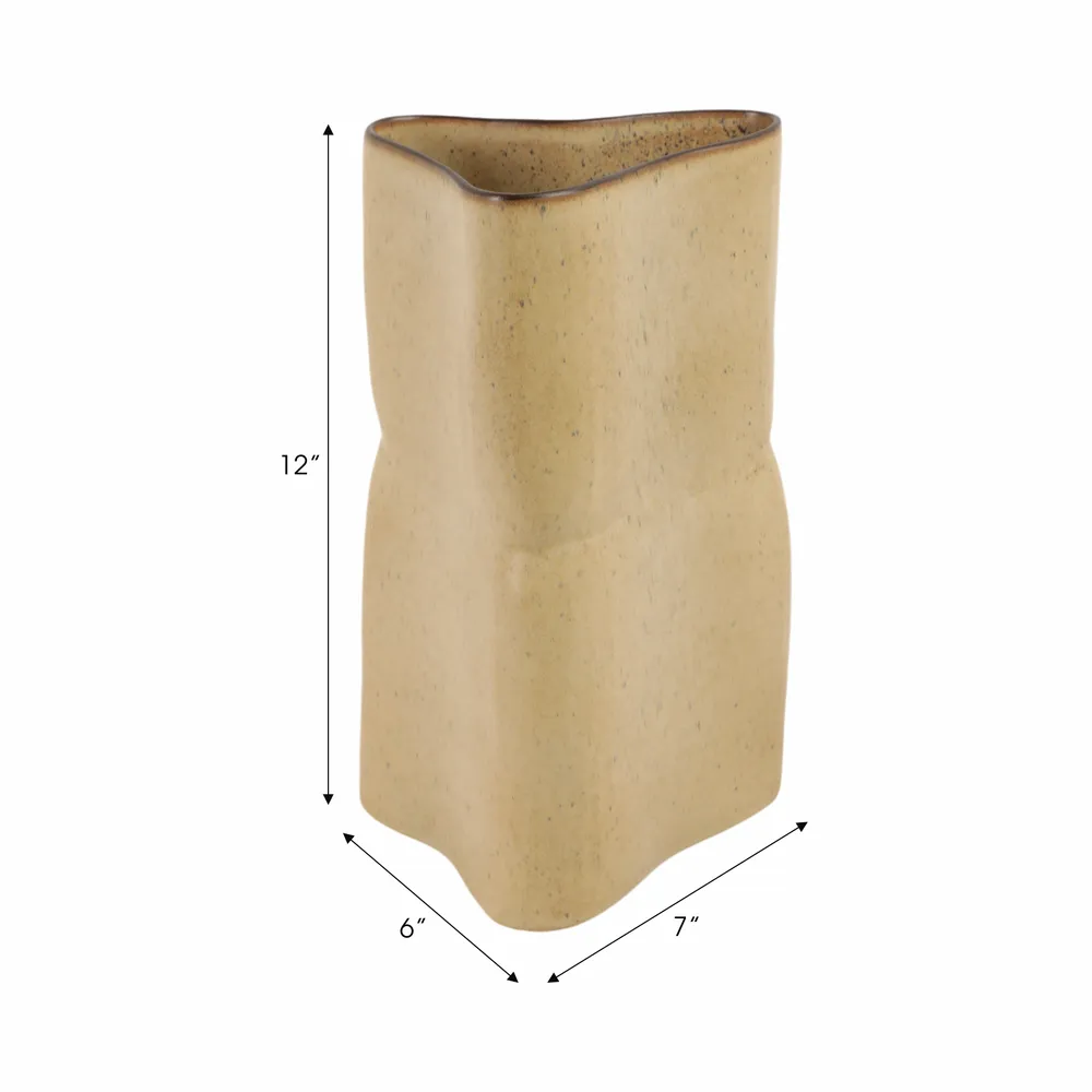 HARVEYWAY TAN VASE 12 (IN)