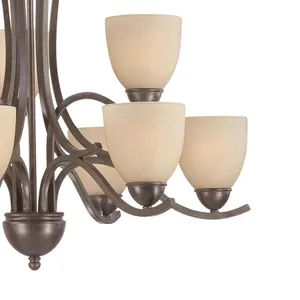 Triton 31'' Wide 9-Light Chandelier - Sable Bronze 4