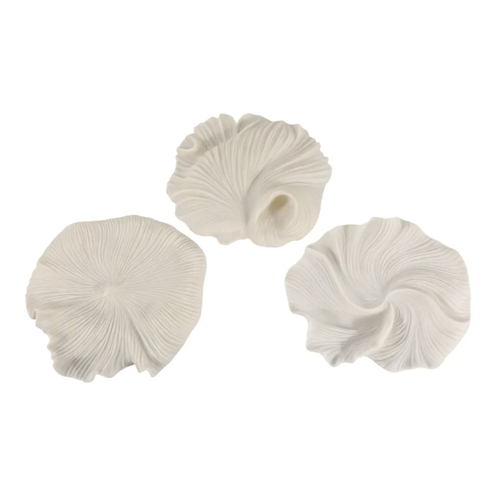 HELTONRUN SET OF 3 WHITE WALL SCULPTURES 20 (IN)