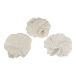 HELTONRUN SET OF 3 WHITE WALL SCULPTURES 20 (IN) 1