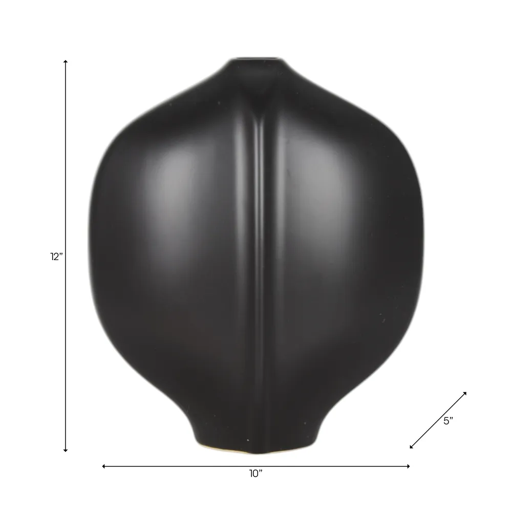 HAYESWOOD BLACK VASE 12 (IN)
