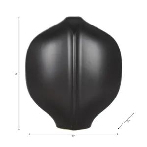 HAYESWOOD BLACK VASE 12 (IN) 7