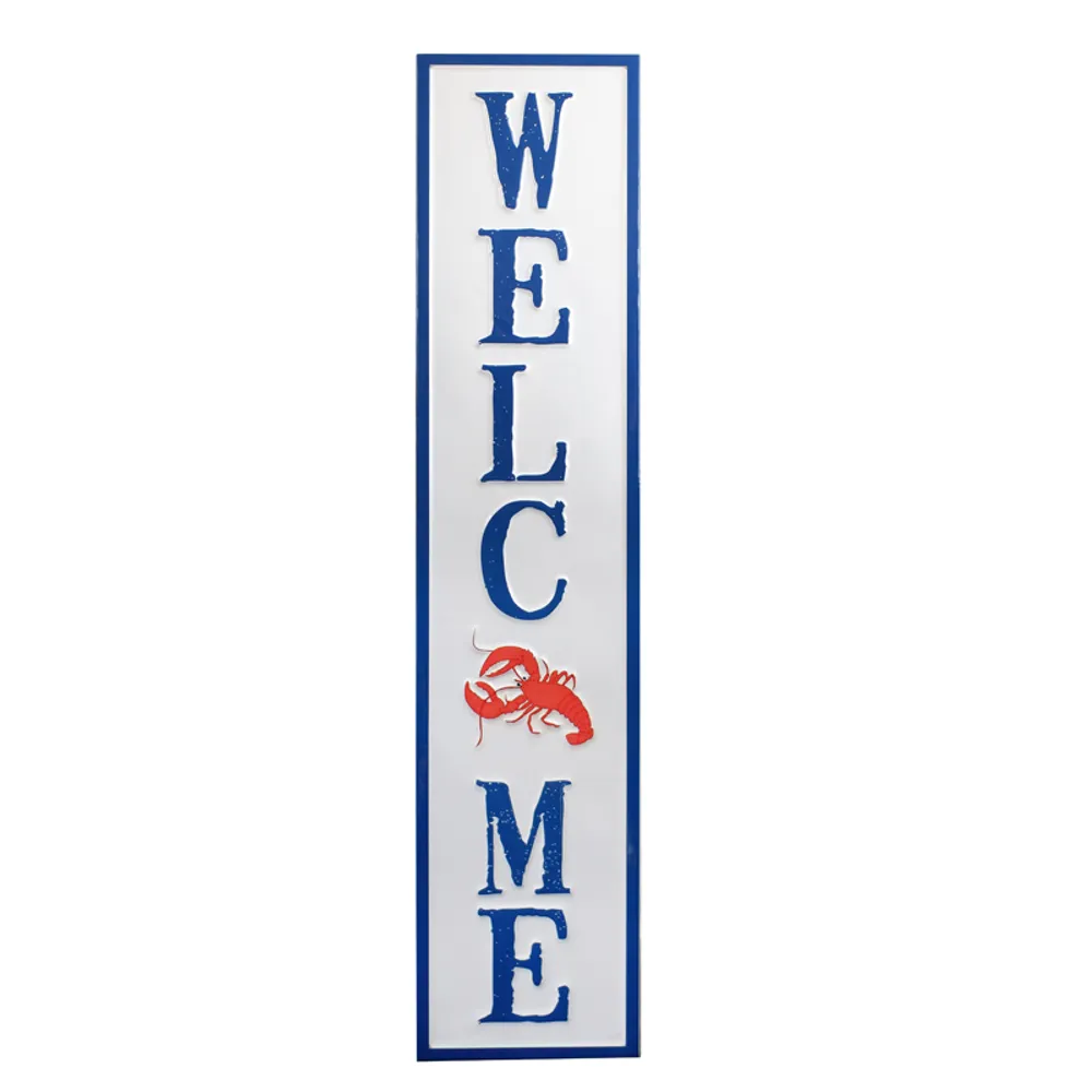 24" WELCOME LOBSTER EMBOSSED SIGN