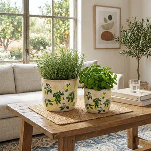 CHLOE SET OF 2 YELLOW PLANTER 7 (IN) 11