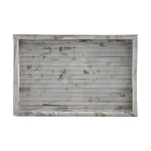 Eaton Etched Tray - Set of 2 White 4