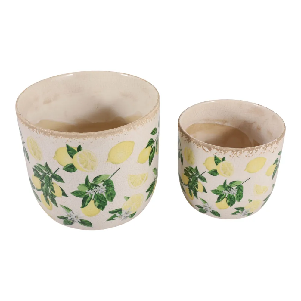 CHLOE SET OF 2 YELLOW PLANTER 7 (IN)